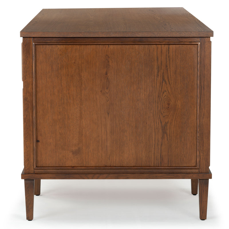 Ariella 5 Drawer Wood Desk, Walnut