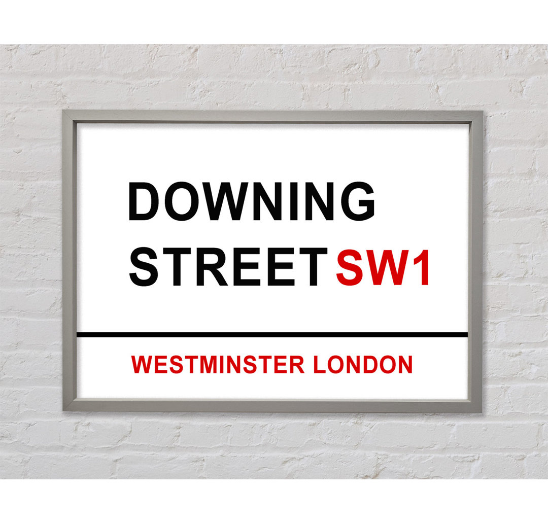 Downing Street Signs Gerahmter Druck