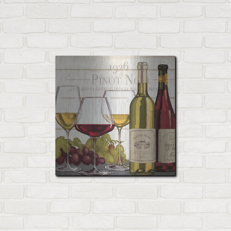 Winston Porter «Wine Tustation 3» par Janelle Penner, art mural en métal, H 24 po x l 24 po