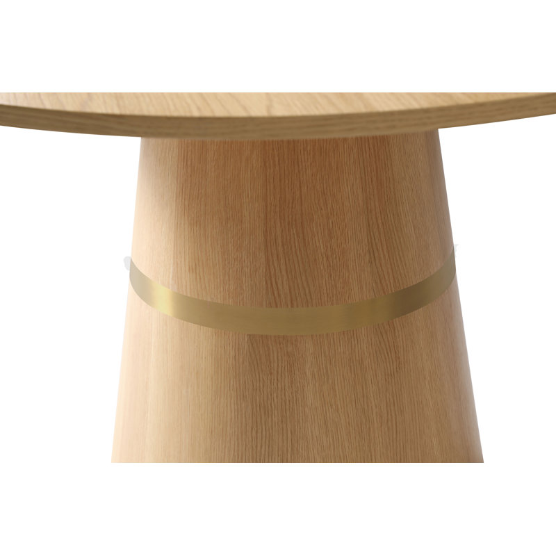 Table de salle à manger à piédestal de 47,5 po Josselyn, Chêne