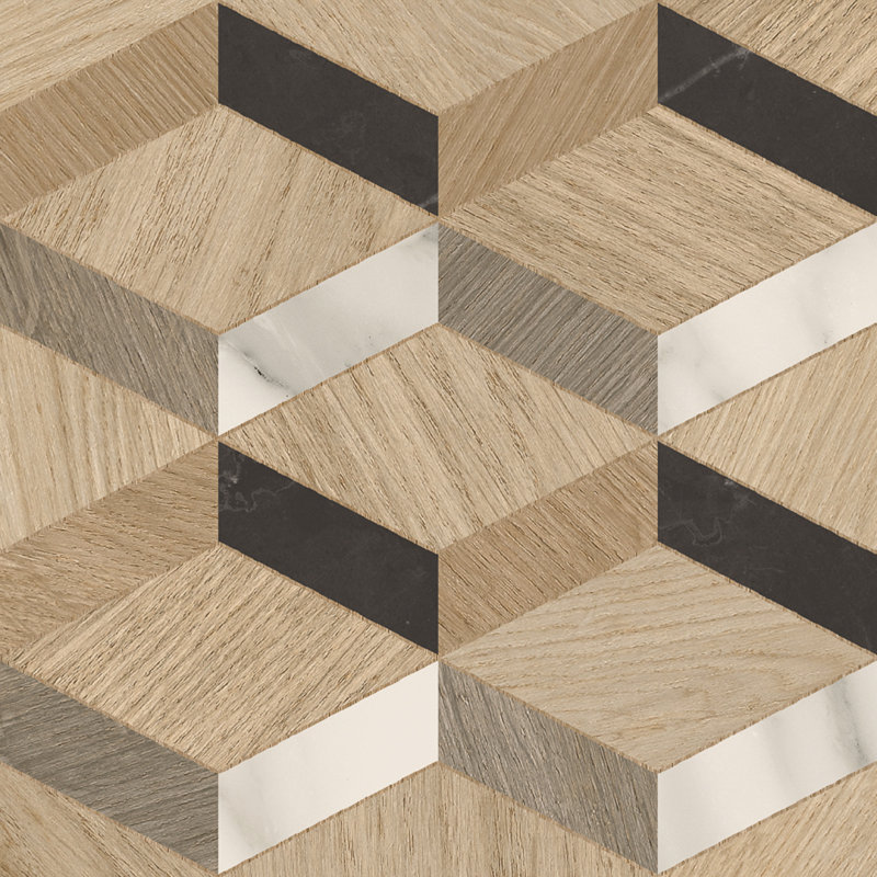 Intarsi 8" x 8" Porcelain Patterned Floor Use Tile