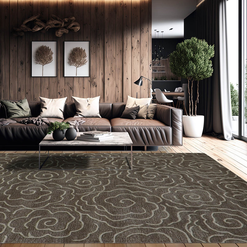 Artisan Multi Size Hand Tufted Modern Wool Rug from LoomBloom, Rectangle 5' x 8'