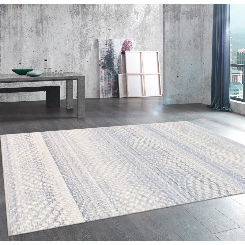 Witkin Geometric Area Rug in Ivory
