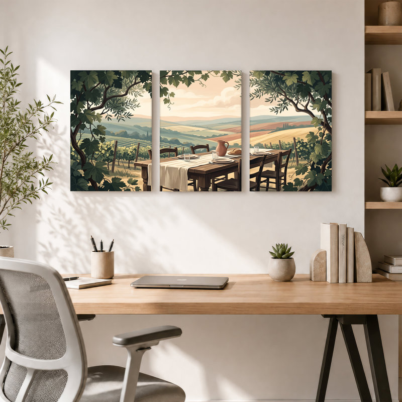 Ensemble de 3 toiles Vineyard, 36"H x 24"W x 3pcs