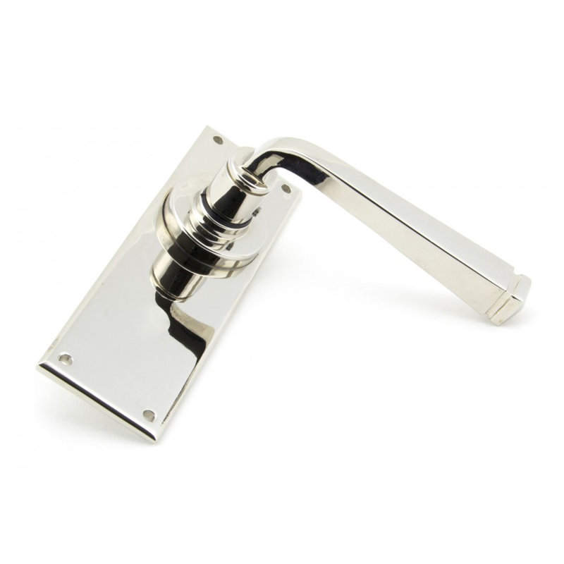 Avon Latch Door Handle Kit, Polished Nickel