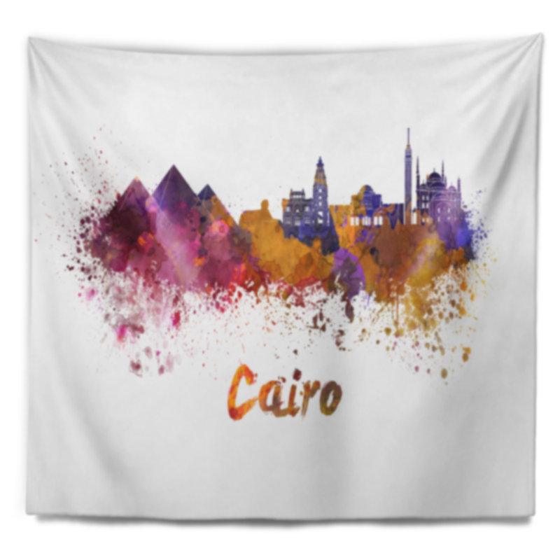 Tapisserie d'horizon du caire Cityscape, H 32 po x l 39 po