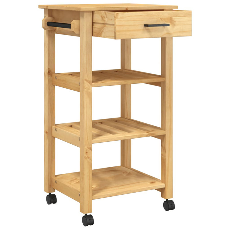 Solid Wood Bar Cart, Honey