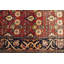 Tapis rouge semi-antique à motif floral authentique 4 pi 6 po x 6 pi 7 po
