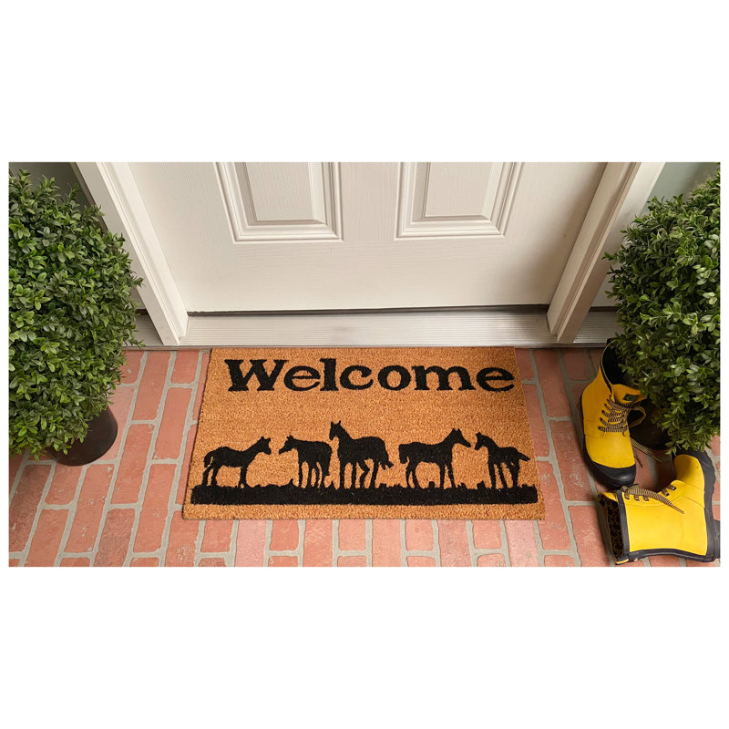 Tapis d'extérieur antidérapant Ariade Horses, Rectangle 1 pi 4 po x 2 pi 4 po