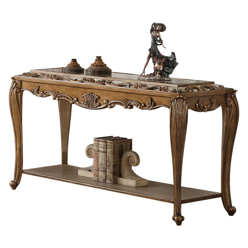 Pollak 52'' Glass Top Console Table