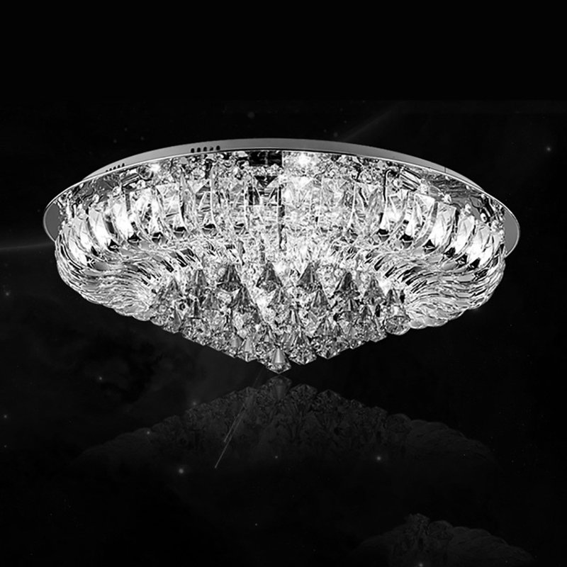 Maurer LED Flush Mount, 30cm H x 80cm W x 80cm D, Clear