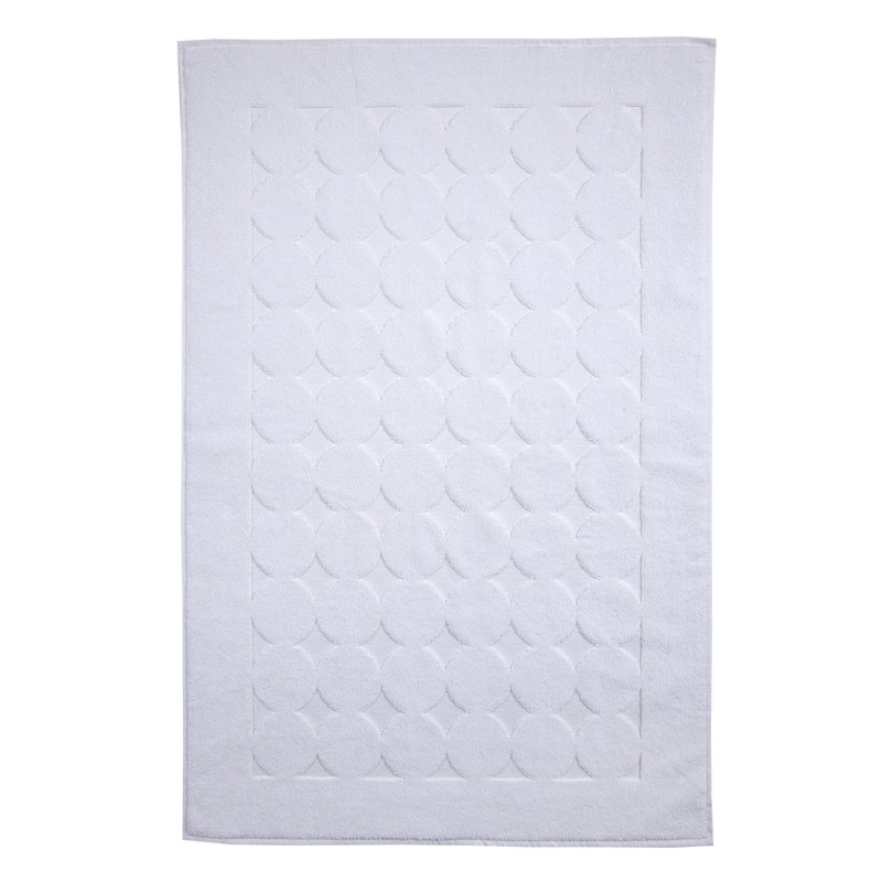 Karila Cotton Bath Rug, White 