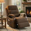 Fauteuil inclinable électrique Jea avec support, chauffage et massage, chenille brune-126274903