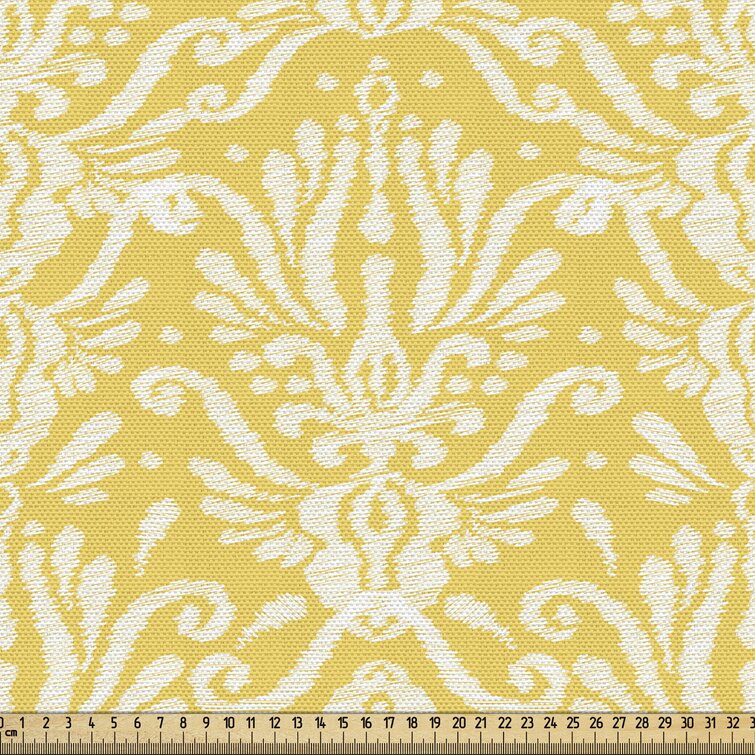  Lunarable Mustard Fabric by The Yard, Modern Ikat Motif with  Effects and Wavy Symmetric Lines Abstract, Decorative Satin Fabric for Home  Textiles and Crafts, 2 Yards, White Marigold : Arts, Crafts