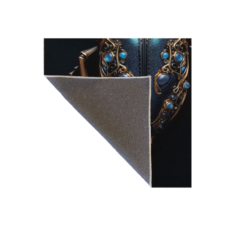 Tapis noir lavable à motif poison noir, Tapis de couloir 3 pi 3 po x 9 pi 10 po