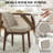  Bason 19.5" High Polyester Upholstered Dining Chairs with Solid Wood Legs-1222950285