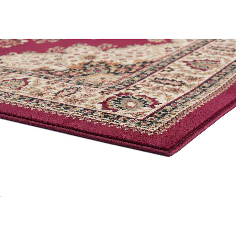 5-Piece Rug Set-Frida Traditional Oriental Deep Red: (1) 5' X 7', (1) 2' X 3'3'', (1) 20'' X 60'', (2) 20'' X 32''