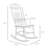 Outdoor Wood Rocking Chairs Set Of 2, 350 Lbs. Porch Rockers With High Back For Garden, Patio, Balcony, White