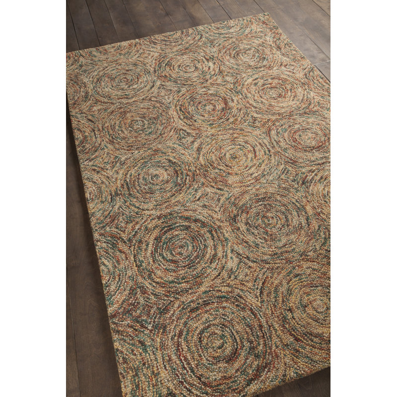 Frances Authentic Hand-Tufted Handmade Brown & Tan Solid Wool Area Rug, 5' x 7'6"