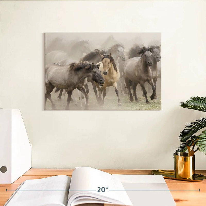 Stampede à cheval sauvage Brampt, H 8 po x l 12 po
