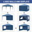 Outdoor Folding Metal Canopy With 4 Sidewalls-498612923-498612926