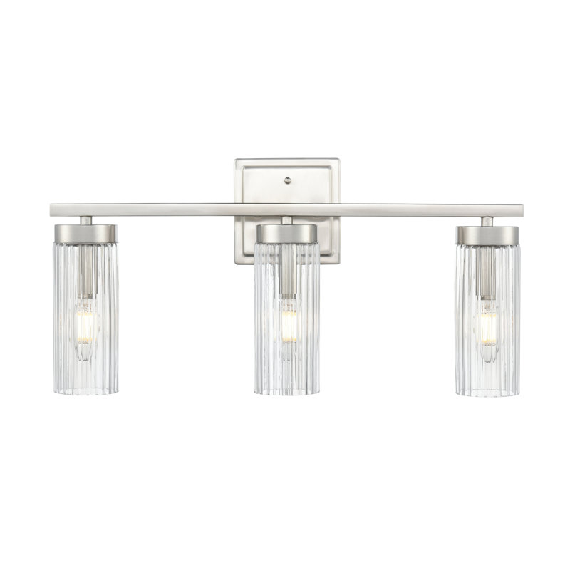 Meuble-lavabo 3 lumières Turman , Nickel brossé