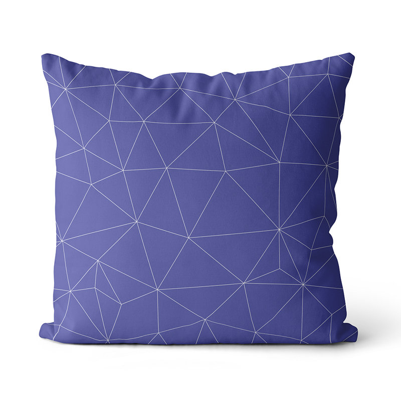 Housse et insert de coussin carré, Mauve / Blanc