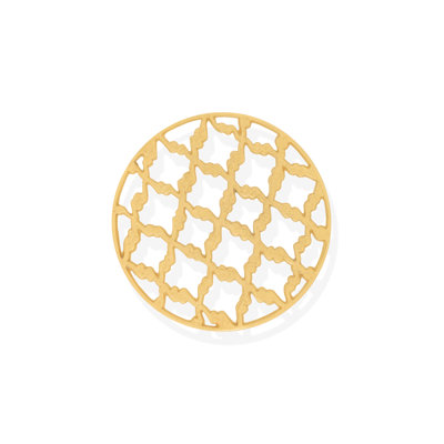 Gilded Geo Lattice Handcrafted Aluminum Trivet – 8"