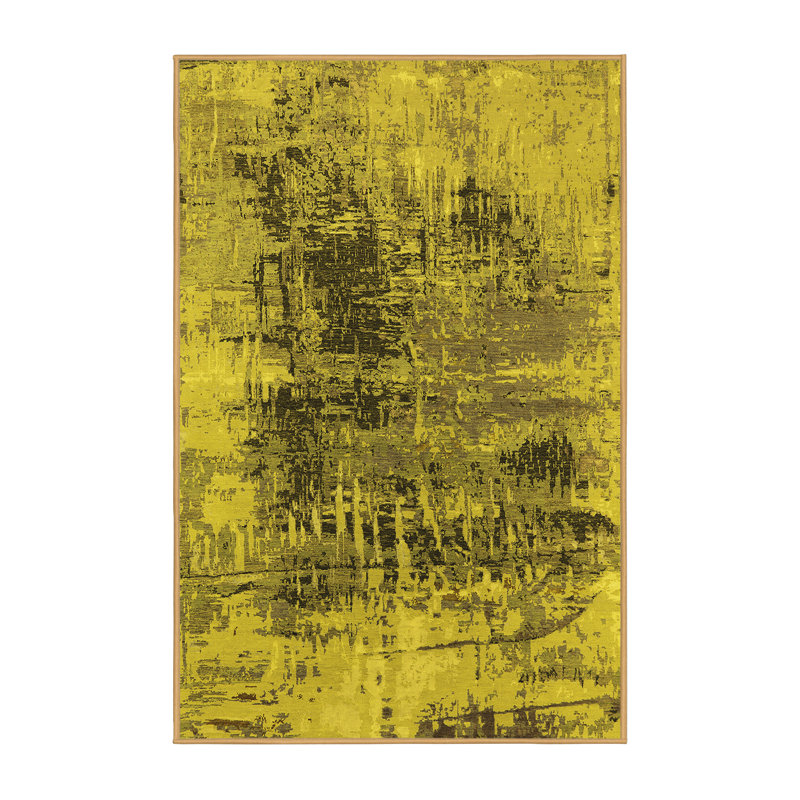 Tapis jaunes modernes Mid-Century 2607