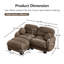 Compression Cozy Chenille Sectionals, Modern Pleated Home Sofa