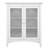 Freestanding Two-Door Accent Floor Bathroom Cabinet with Tempered Glass and Adjustable Shelves-670284662