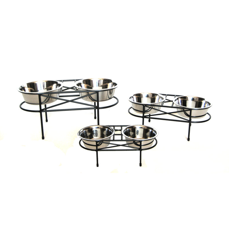 Anti-Skid Elevated Feeder, Black, Medium (2 qt.)