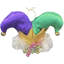 Ornement tête de bouffon 6 "Mardi Gras