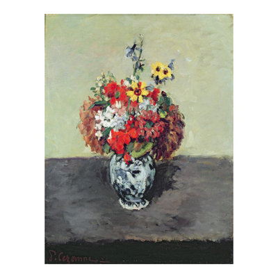 «Flowers in a Delft vase», Paul Cézanne, estampe numérique