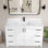 48 In. W X 22 In. D Cultured Marble White Rectangular Single Sink Bath Vanity Top Countertop In Carrara White