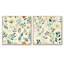 Girton - Ensemble de 2 collages carrés botaniques abstraits-101860621-101860622