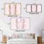 «Pink Pastel Love», 3 pièces, cadre flottant, impression sur toile-285023841-285023840