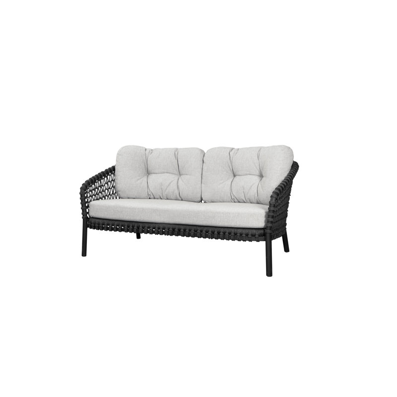 Ocean Large 2-Seater Sofa With Cushion Set, Cane-line Link White Gray