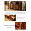 Traditional Rubber Wood 2-Drawer Open Bookcase with X-Shaped Accents