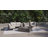Charcoal Aluminum Outdoor Armchair Conversation Set, Dark Pebble Gray