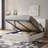 Classic Wingback Upholstered Bed with Lift-Up Storage, Full, Cream Corduroy-205557307-232349651