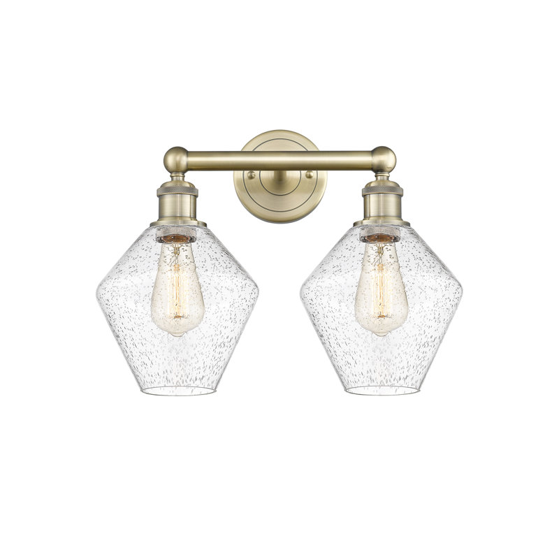 Éclairage pour meuble-lavabo à intensité variable 2 lumières Amylea, Bullé, Laiton antique