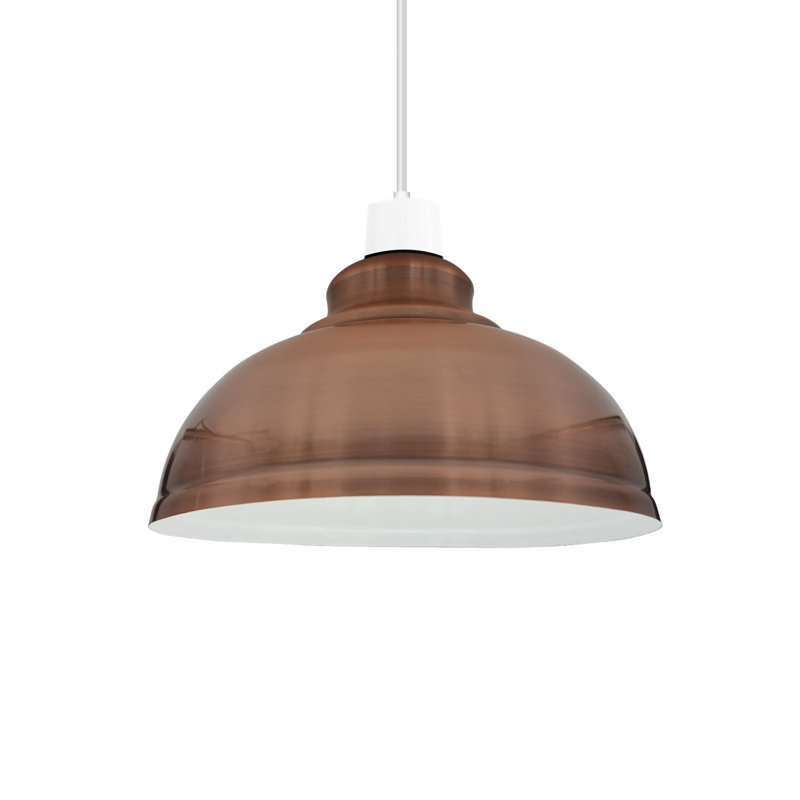17cm H Metal Dome Lamp Shade, Copper