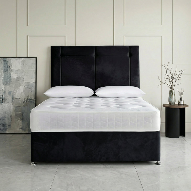 Kingsley Divan Bed, Double, Black