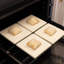Old Stone Cordierite Square Pizza Stone 4 Piece Set, 7.5x7.5-inch, Beige