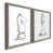 Toile avec cadre gris