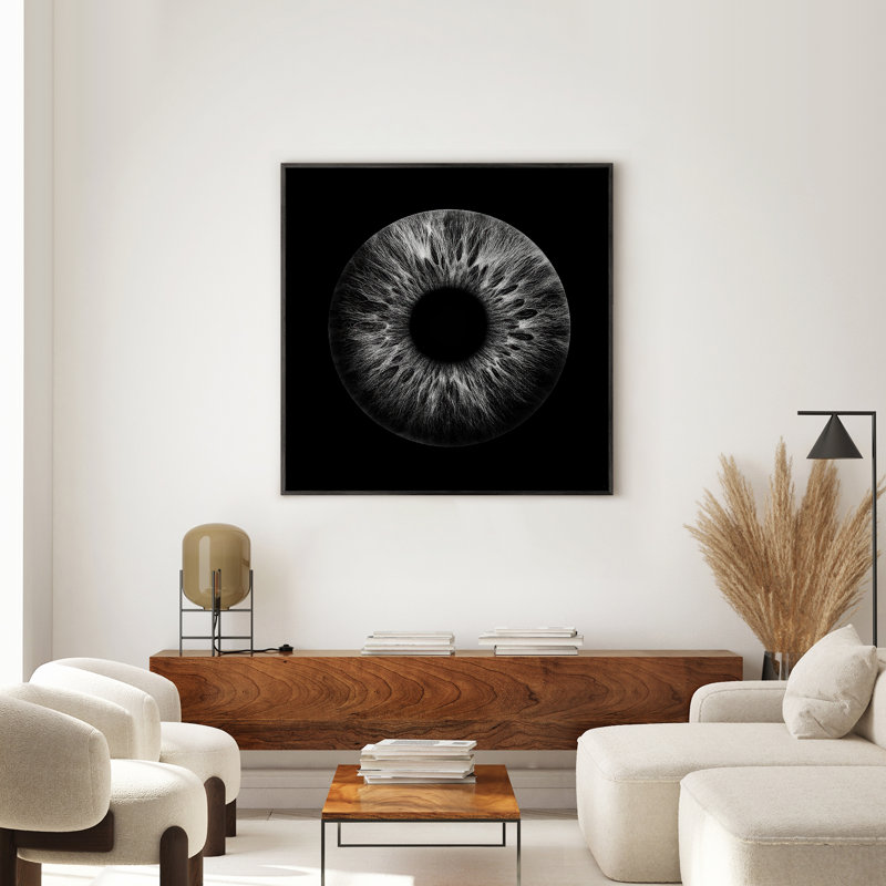 Art mural encadré abstrait rétro antique classique pour chambre à coucher, H 16 po x l 16 po, Noir