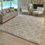 Tapis à poil long beige / ivoire à motif de treillis Chaise Kenai-833447095