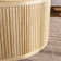 36" Round Solid Wood Drum Table Pedestal Accent Table With Ribbed Detailing
