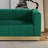Foxy Luxury Velvet Couch with Brass Trim, 87" W, Fully Assembled-1370715250